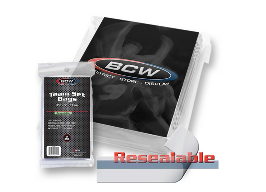 BCW Resealable Team Set Bags 3 3/8" x 5"