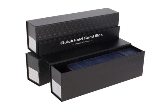 QuickFold Card Storage Boxes - Magnetics Closure & Fits Top loader Cards 3 Pack