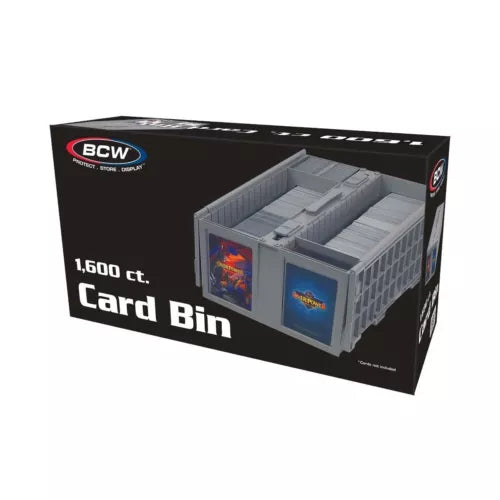 BCW Collectible Card Bin - Holds 1600 Trading Cards - with Hinged Lid